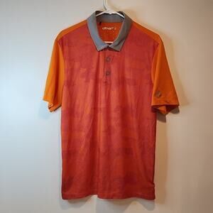 Adidas Climachill Orange Camo Golf Polo Shirt Men's Size XL EUC VERY NICE!!